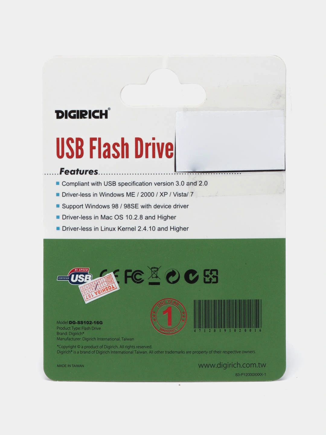 Флешка Digirich 16 ГБ, USB 3.0, 2.0 купить по низким ценам в интернет ...