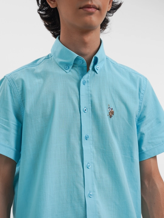 Рубашка мужская U.S. Polo ASSN l Ur1328, хлопок, с коротким рукавом, классическая