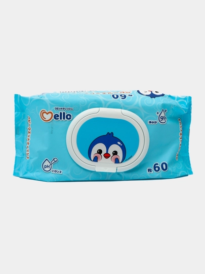 Гигиенически детские влажные салфетки MELLO, 60 шт — NHP-MELLO13