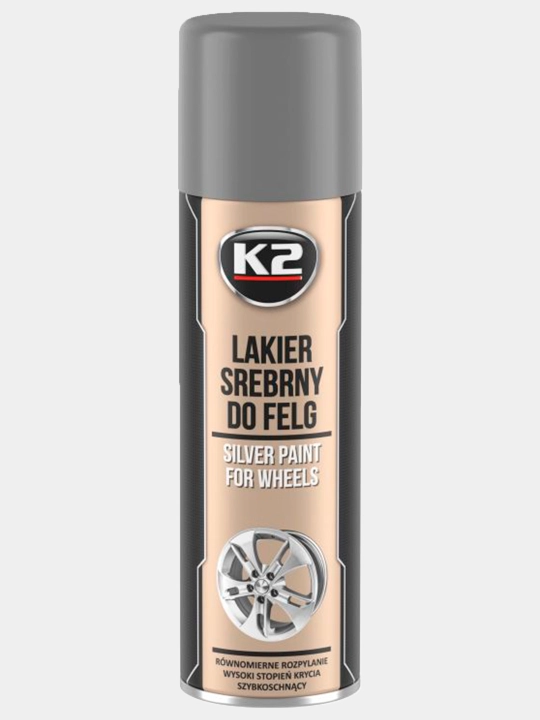 Краска для дисков серебряная K2 Silver Lacquer For Wheels, 500 мл