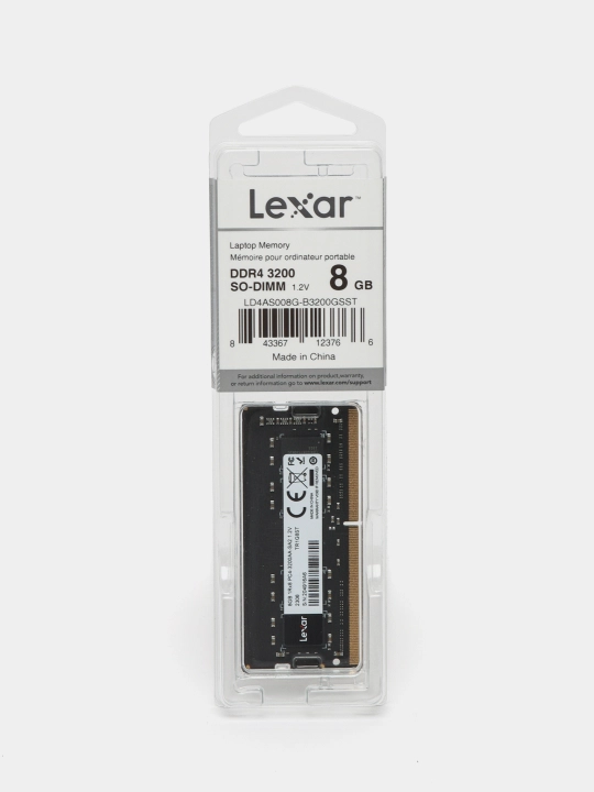 Оперативная память Lexar 8GB DDR4 3200MHz SODIMM, для ноутбука - 