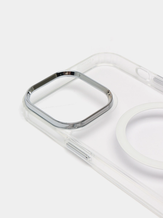 Чехол MagSafe iPhone 13, 14 Pro, ProMax, силиконовый, прозрачный, защита от пожелтения