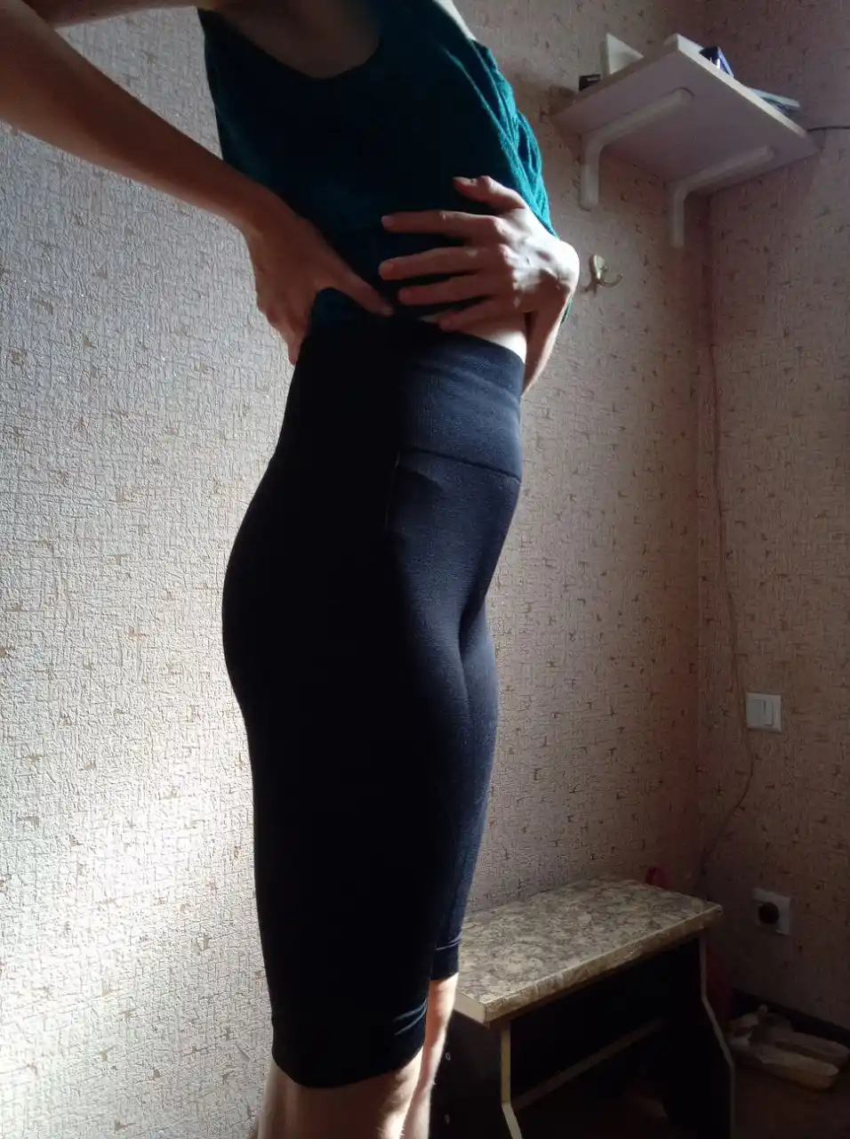 Ayollar uchun yuqori belli sport velosiped shortilari