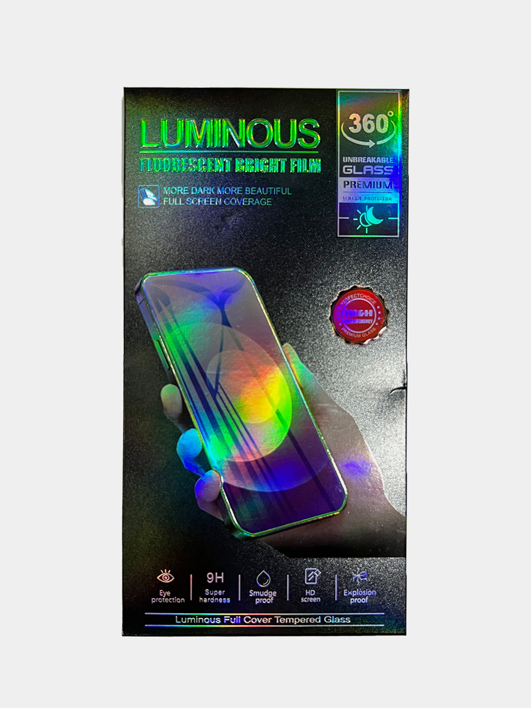 Защитное стекло Luminous с подсветкой для iPhone 14, 13, 12, 11, XS, 8  купить по низким ценам в интернет-магазине Uzum (664857)