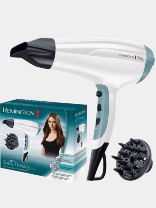 Soch quritgichi Remington Shine Therapy D5216, 2300 Vt, ionlash funktsiyasi bilan, oq