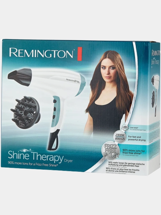 Soch quritgichi Remington Shine Therapy D5216, 2300 Vt, ionlash funktsiyasi bilan, oq