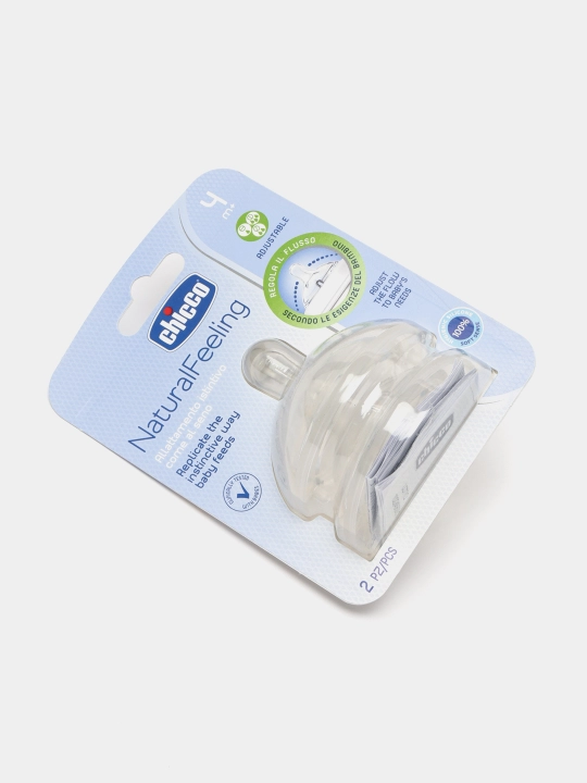 Chicco Natural Feeling so`rg`ich sozlanishi oqim 4 oy+, 2 dona