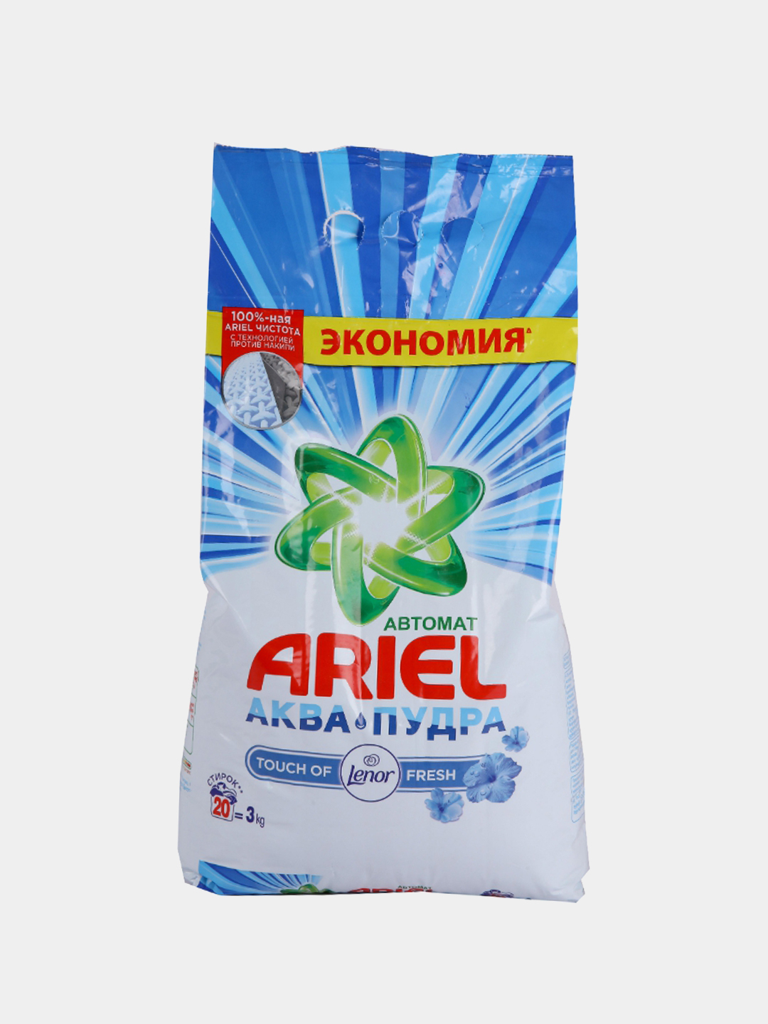 Стиральный порошок Ariel Touch of Lenor аква пудра, автомат, 3 кг ...