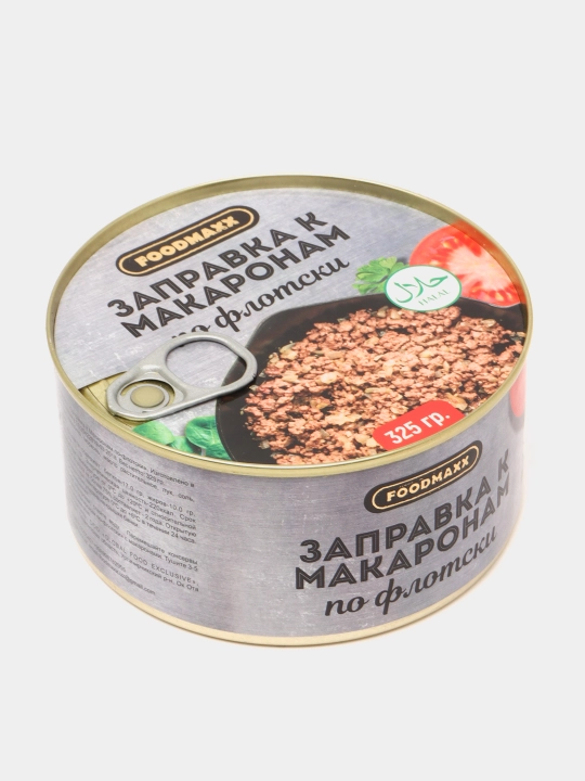 Консервы Заправка к макаронам по-флотски с говяжьим мясом, 325 г