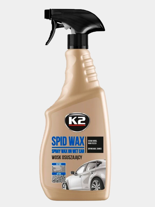 Полироль антипыль, гидрофобный, суперблеск, быстрый воск К2 SPID WAX, 750 мл
