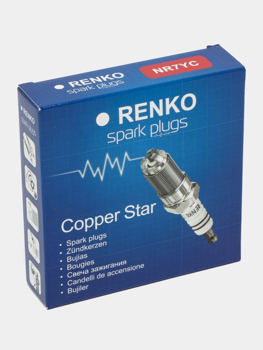 O't oldirish svechalari RENKO 3-kontaktli, moslik Gentra, Сobalt, Nexia 3, Spark, 4 dona