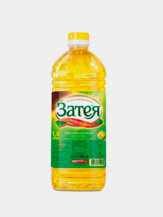 Масло подсолнечное Затея, 1.8 л - 