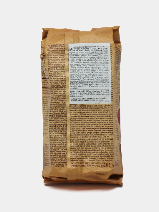 Yog'li pechenye Roshen Lovita Cake Cookies olcha-vanil bilan, 168 gr