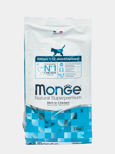 Сухой корм Monge, для котят, с курицей, 1.5 кг