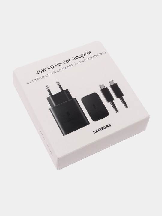 Блок питания Samsung 45w, с кабелем, type-c
