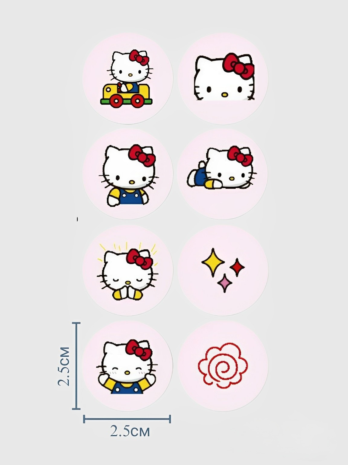 Эксклюзивные наклейки "Hello Kitty", Милые стикеры, 8 шт купить по ...