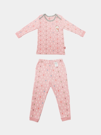 Детская пижама "Calisse", домашний костюм, из Южной Кореи — KIDMALI-CALISSE-РОЗОВ-62