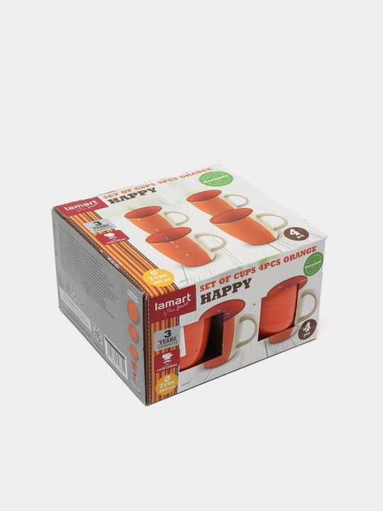 Keramik krujkalar to'plami lt 9075, 4 dona, 260 ml - 