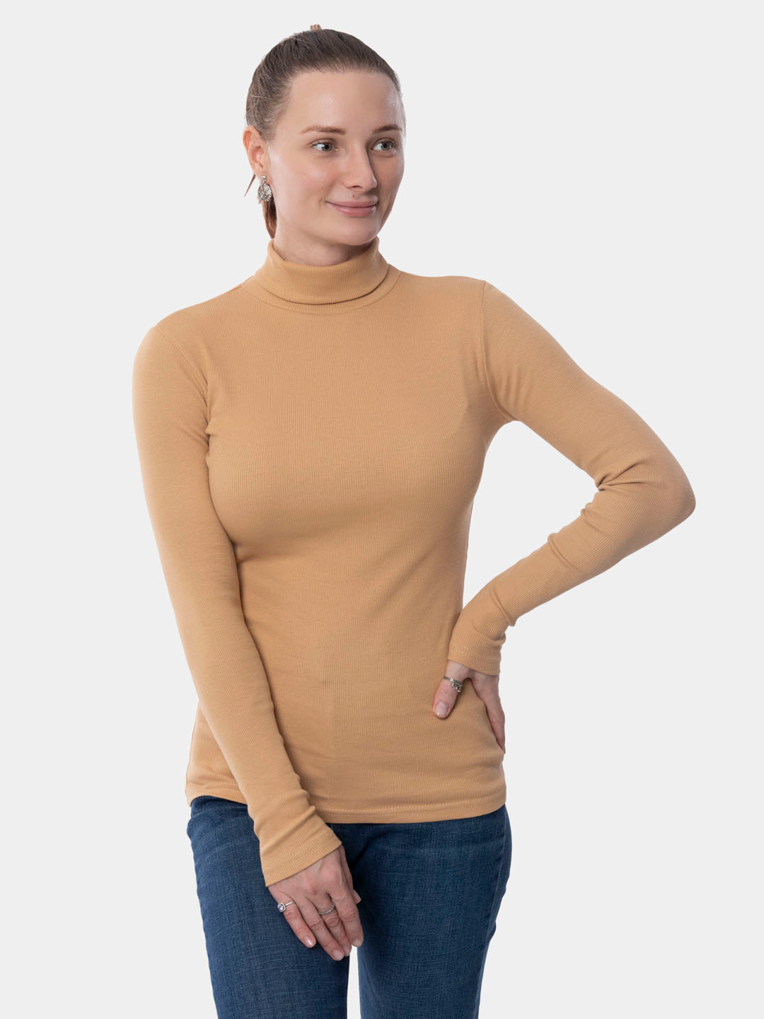 Женская водолазка лапша Remix, базовая кофта с длинным рукавом для ...