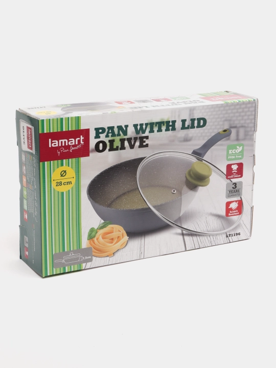 Cковорода с крышкой Lamart LT 1196, 28 см
