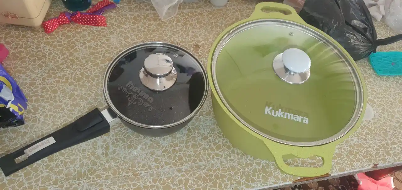 Kastryulya Kukmara Trendy Style, shisha qopqoq bilan, laym
