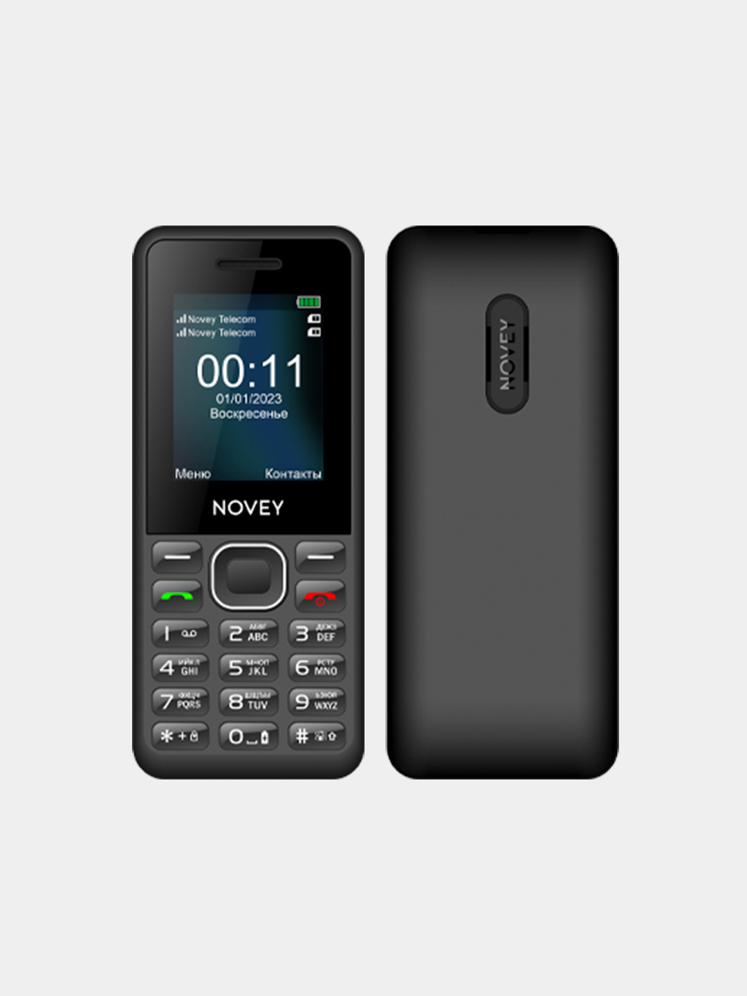 Компактный кнопочный телефон Novey A11 Dual 2 SIM, Bluetooth и FM-радио  купить по низким ценам в интернет-магазине Uzum (722685)