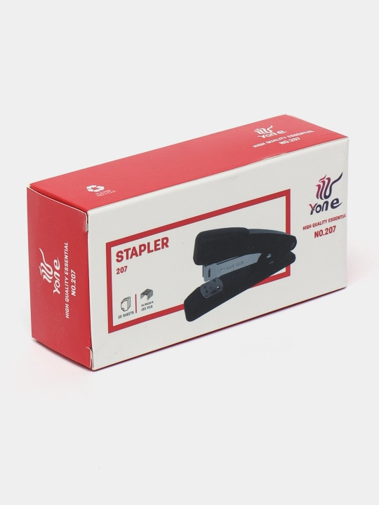 Stapler Yone NO.207, kantselyariya, metall, shtapel o'lchami 24/6, 20 varaqgacha