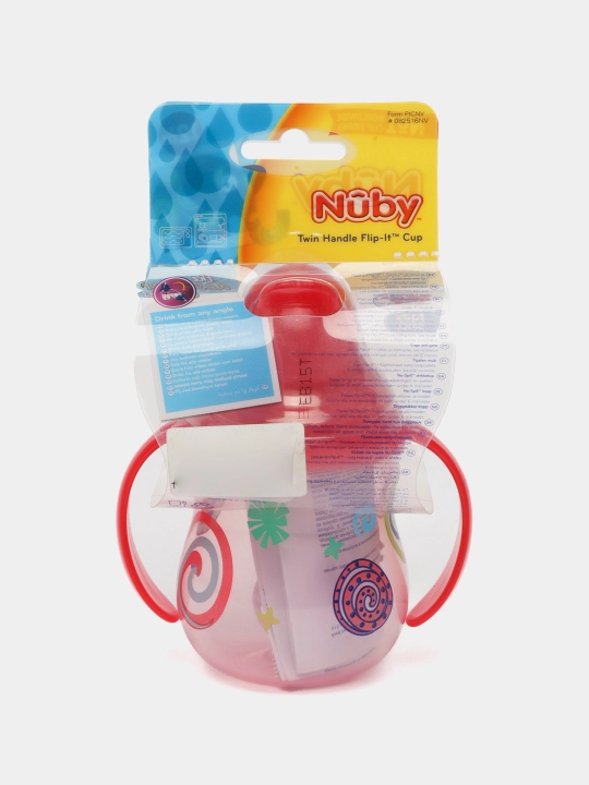 Поильник с ручками и с трубочкой Nuby Flip-It, 360 Straw, 270 мл