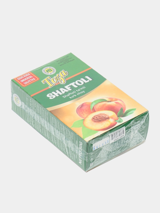 Зелёный чай со вкусом персика, Toza, 80 гр