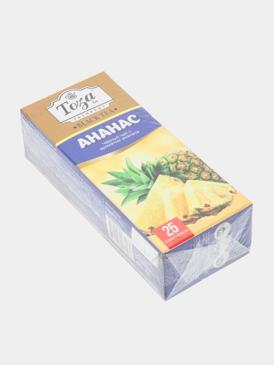 Чай черный Тоза, со вкусом ананаса, пакетированный, 25 шт