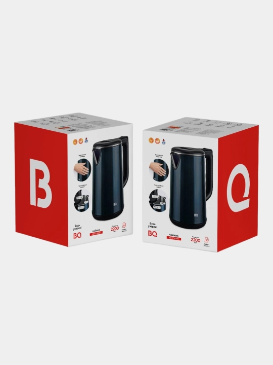 Elektr choynak BQ KT2026S,uch qatlamli korpus, 2200 Vt, 1,8 litr