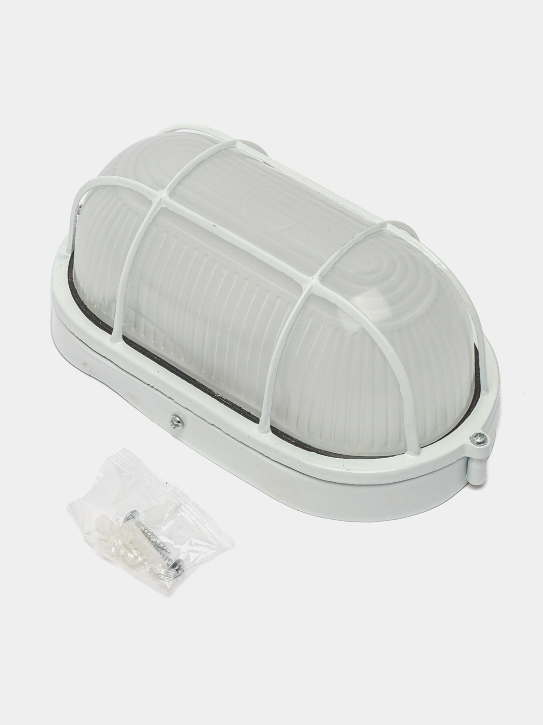 Светильник пылевлагозащищенный LED 10W, IP54, овальный, с решёткой ...