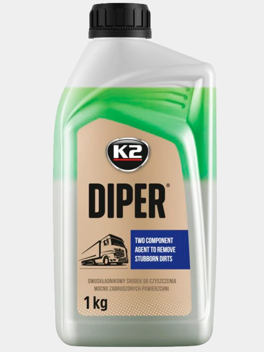Kontaktsiz shampun, kuchaytirilgan mega-konsentrat, 1:100-1:300 K2 DIPER, 1 kg