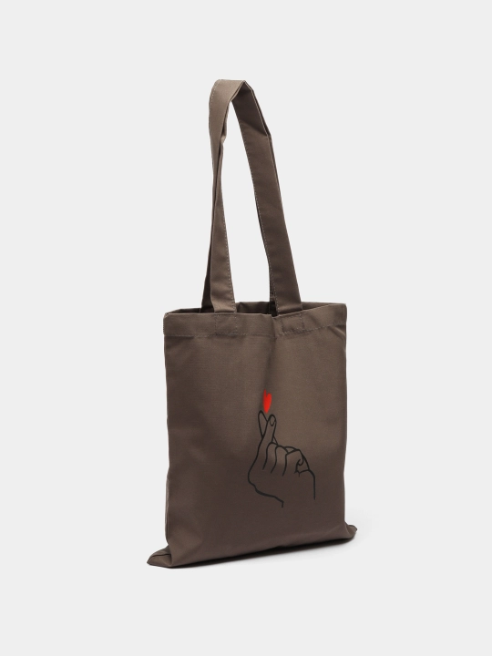 Ayollar uchun sumka-shopper, bosma bilan - 