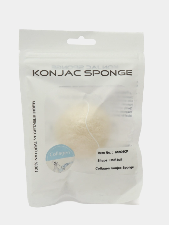 Barcha teri turlari uchun kollagenli konjak sponji Konjac Sponge - Collagen - 