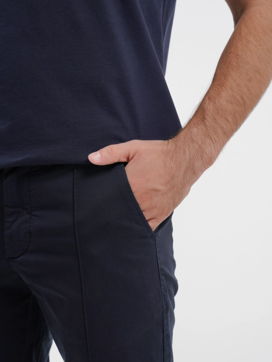 Erkaklar chino poluklassik shimi, kuz-bahor va iliq qish uchun elastanli twill shim