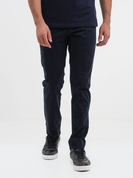 Erkaklar chino poluklassik shimi, kuz-bahor va iliq qish uchun elastanli twill shim
