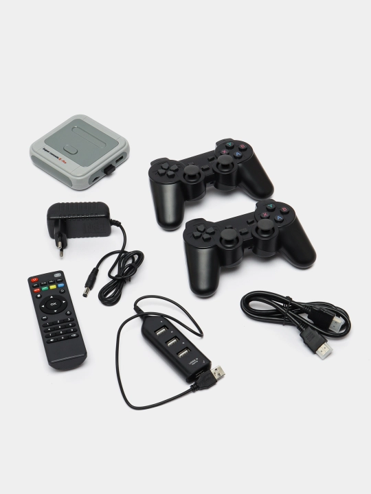 O'yin konsoli TV Box Super Console X Pro, 4K, Game Stick, ikki tomonlama tizim 40000 o'yin