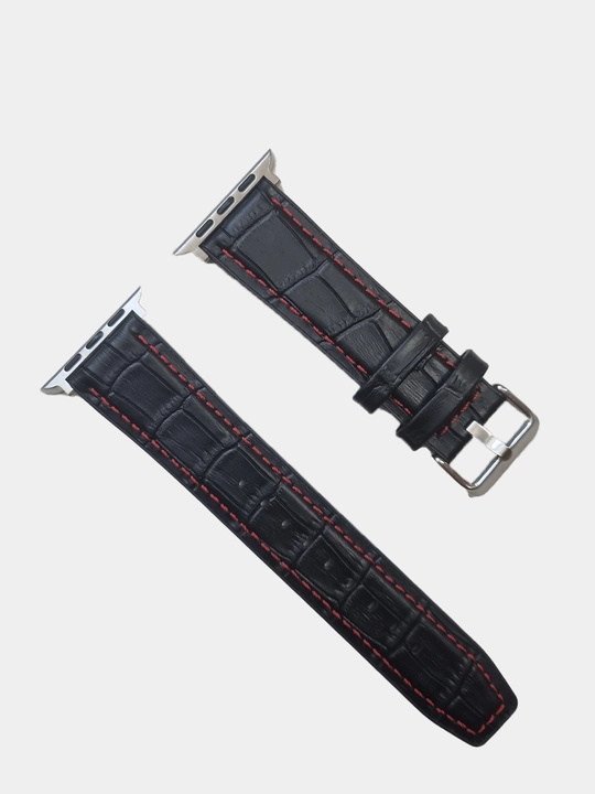 Charm tasma I Watch 3/4/5/6/7/8/SE/Ultra uchun, silikon qoplamali, 42/44/45/49 mm