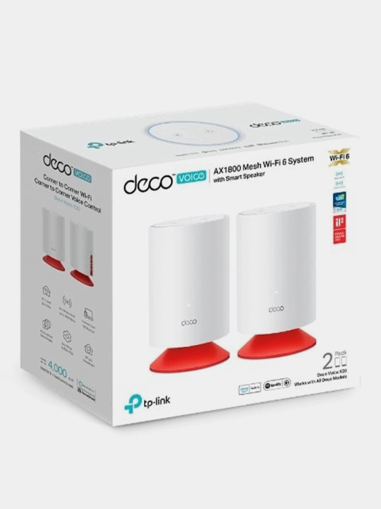Домашняя Mesh WiFi система TP-Link Deco Voice X20, 3-Pack