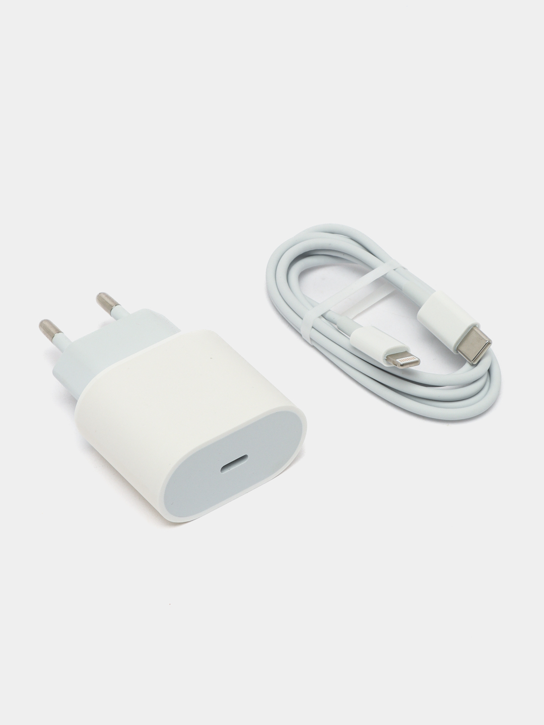 Зарядное устройство для iPhone, блок + кабель Type-C/Lightning, быстрая  зарядка 20W купить по низким ценам в интернет-магазине Uzum (671038)