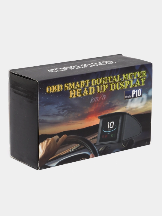 Universal OBD2 skaneri P10 ekranli, tezlik o'lchagich, harorat o'lchagich, bort kompyuteri