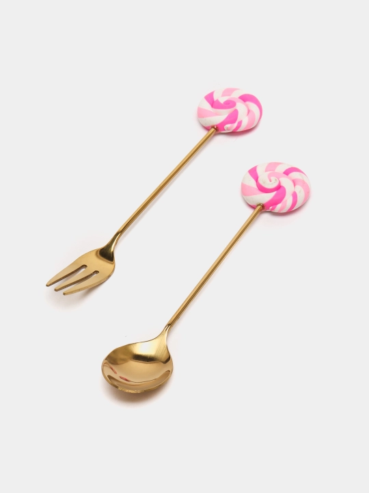 Qoshiq va sanchqi to'plami, chupa-chups modeli - 