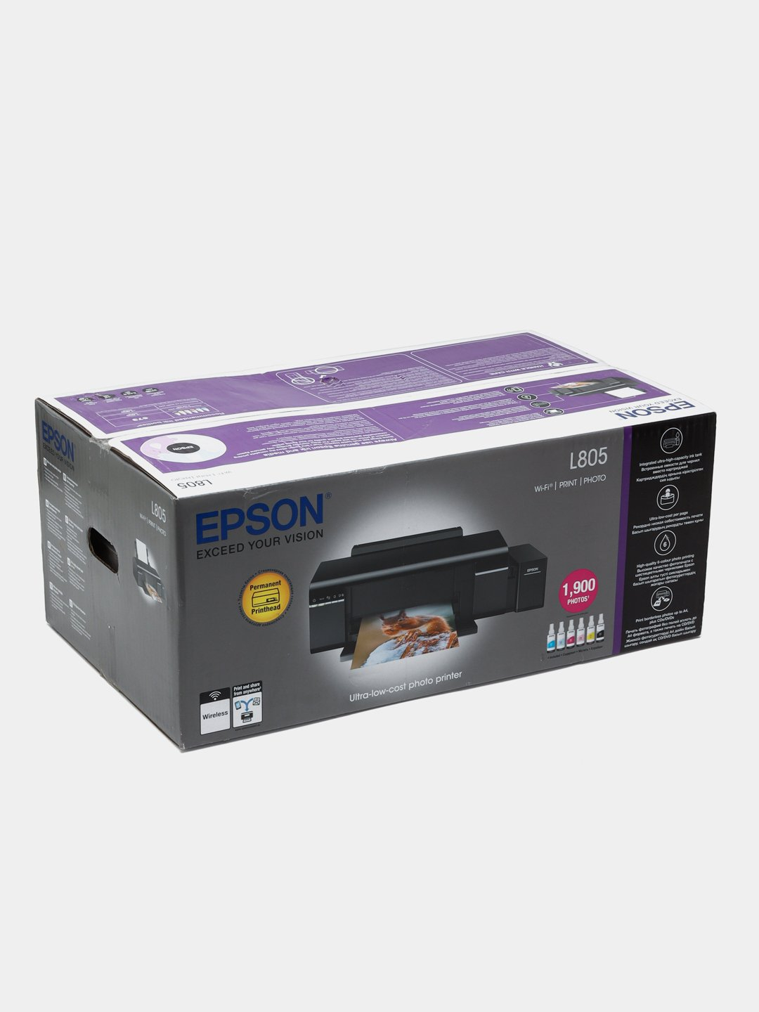 Принтер Epson L805 cтруйный, в А4 формате, для фото бумаге купить по низким  ценам в интернет-магазине Uzum (475246)