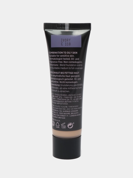 Yog'li teri uchun motlashtiruvchi tonal krem, fil suyagi С110, matli 099984, 30 ml