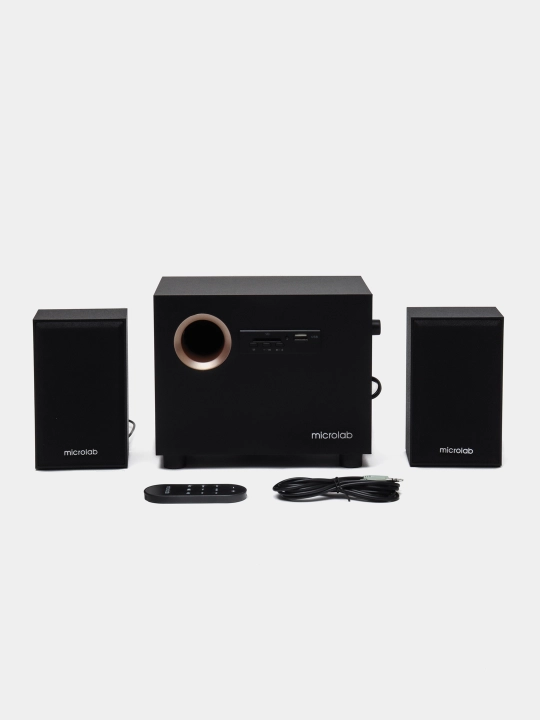 Сабвуфер Microlab M-105R/ 2.1 / 10W RMS (2,5*2+5W) with remote control USB/FM/SD - 
