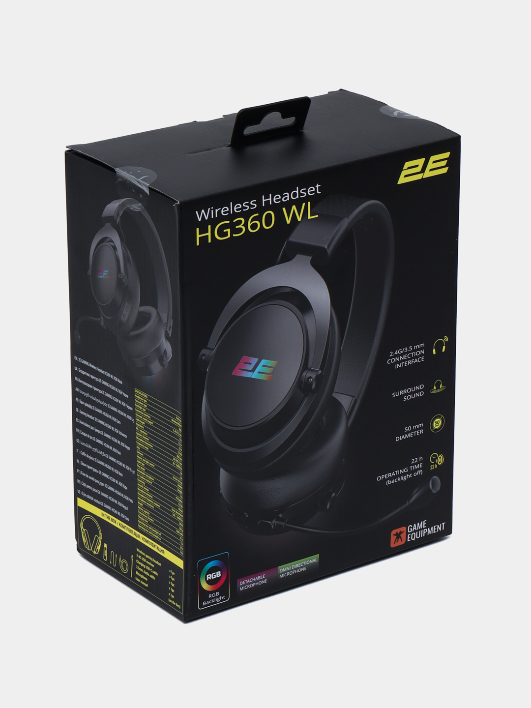 Беспроводные игровые наушники 2E Gaming HG360 с RGB подсветкой WL Black