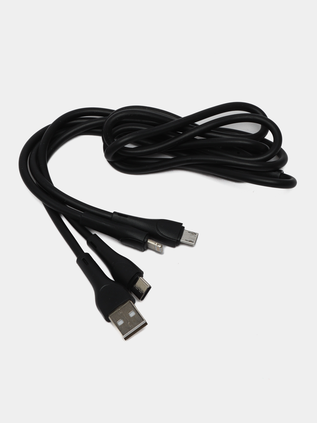 Многофункциональная кабель CA 105 3 в 1, Type-C, Lightning, Micro USB, для  iPhone и Android купить по низким ценам в интернет-магазине Uzum (678204)