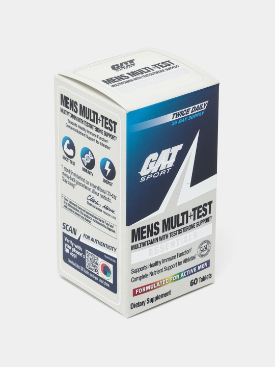 Erkaklar uchun testosteron vitaminlari Gat Sport TESTROL, Mens multi + test 60 tabletkalar