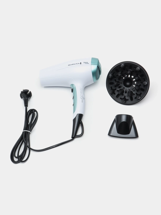 Soch quritgichi Remington Shine Therapy D5216, 2300 Vt, ionlash funktsiyasi bilan, oq - 